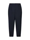 Marni Navy Cropped Drawstring Trousers In Black