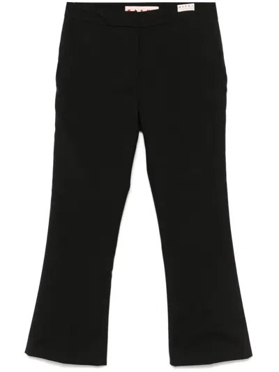 Marni Cropped Trousers In Black