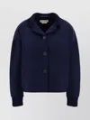 MARNI CROPPED WOOL JACKET EMBROIDERED DETAILING