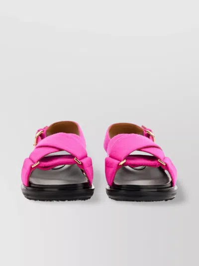 MARNI CROSS STRAP JUTE SOLE SANDAL