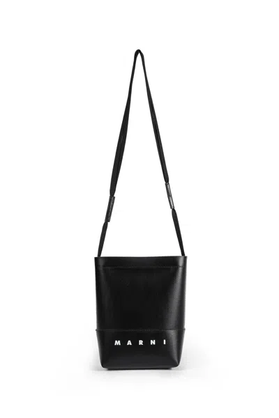 Marni Crossbody Bag With Shoelace Strap In Black