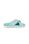 Marni Crossed Fussbett Puffy Slippers In Blue