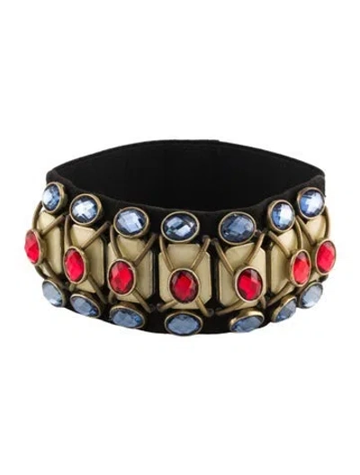 Pre-owned Marni Crystal & Enamel Bangle Bracelet, 9" In Multi