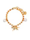 Marni Crystal Charm Bracelet In Gold