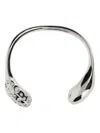 Marni Crystal-embellished Bracelet In Silver