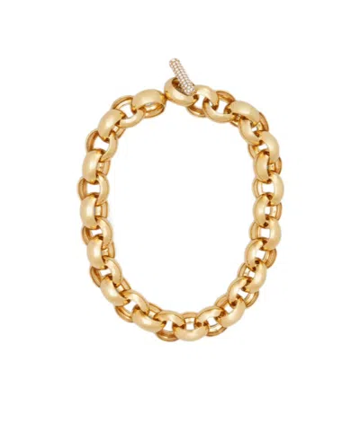 Marni Crystal-embellished Chain Necklace In Yellow