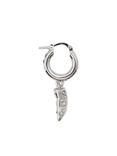 Marni Crystal-embellished Hoop Earrings In Metallic