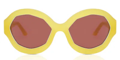 Marni Cumulus Cloud Blue Jzp Men's Sunglasses Yellow Size 63
