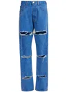 Marni Cur-out Cotton Jeans In Blue