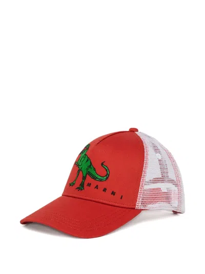 MARNI CURVED-BRIM LOGO BASEBALL CAP