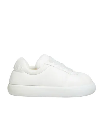 Marni Minimalist White Leather Sneakers With Cushioned Sole