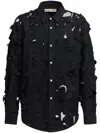 Marni Logo-embroidered Cut-out Shirt In Black