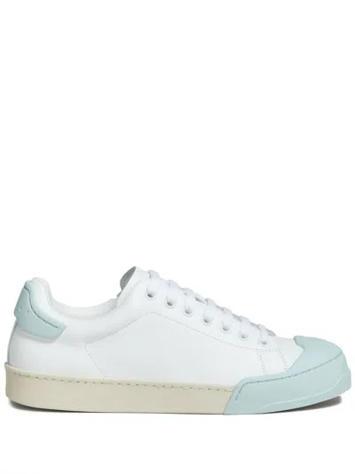 Marni Leather Dada Bumper Lace-up Sneakers In White