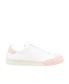 Marni Dada Bumper Sneaker In White And Pink Leather In White