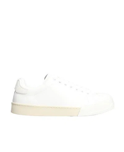 Marni Dada Bumper Leather Sneakers In White