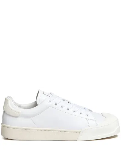 Marni White Nappa Low Sneakers