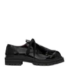 Marni Dada Embellished Fringed Glossed-leather Derby Shoes In Black