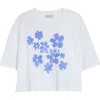 Marni Crew Neck Cropped Graphic Print T-shirt In White