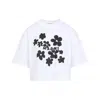 Marni White Cotton T-shirt With Daisy Garden Print
