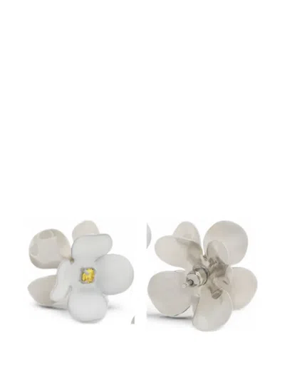 Marni Daisy-stud Earrings In Metallic