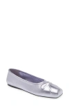 Marni Leather Ballet Flats In Light Blue