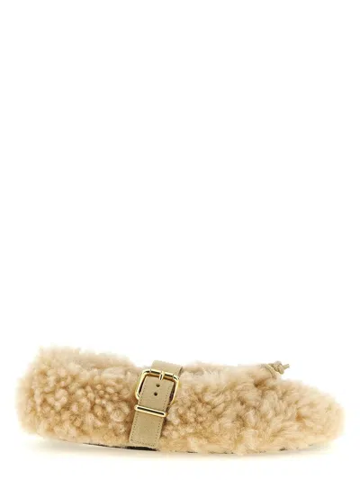 Marni 'dancer Shoe' Ballet Flats In Neutral