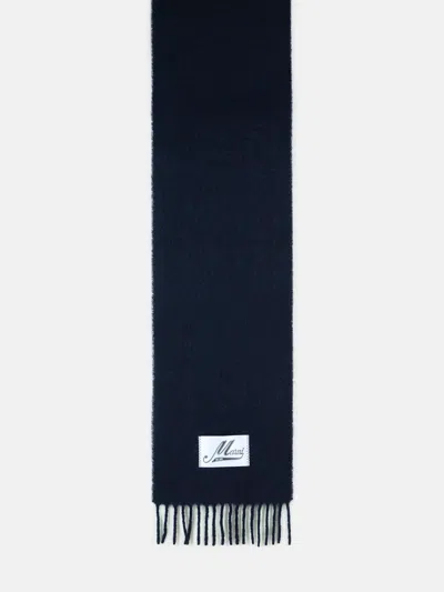 Marni Dark Blue Brushed Alpaca Blend Scarf