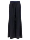 Marni Dark Blue Logo Trousers In Dark Blue