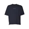 Marni Dark Blue Organic Cotton Boxy T-shirt In Blue