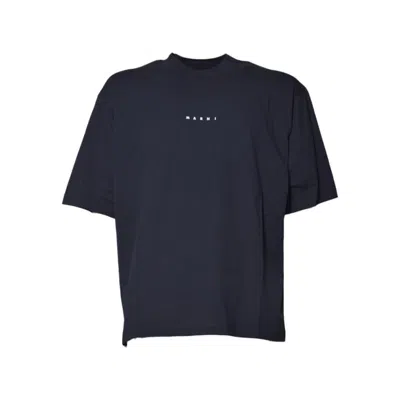 Marni Dark Blue Organic Cotton Boxy T-shirt