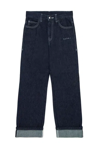 MARNI DARK BLUE SLIM-FIT JEANS