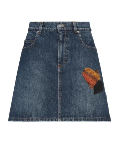 Marni Dark Denim A-line Dress In Blue