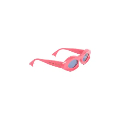 Marni Dark Doodad Pink Acetate Sunglasses In Xgt Pink