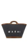 Marni Logo-print Tote Bag In Dark Grey