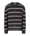 Marni Dark Grey Striped Mohair Jumper
