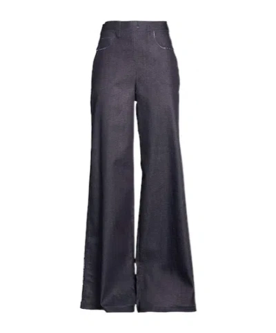 Marni Dark High Waist Flare Jeans In Black