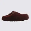 Marni Fussbett Sabot Genuine Calf Hair Clog In Brown