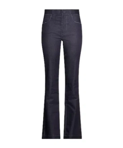 Marni Dark Wash Flare Jeans In Blue