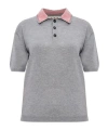 Marni Wool Polo Shirt With Velvet Collar Clothing