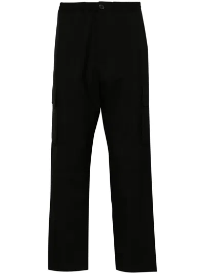 Marni Decorative-stitching Cargo Trousers In Black