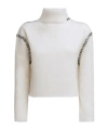Marni Off-white Wool Cashmere Wrap Sweater In White