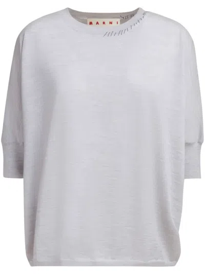 Marni Decorative-stitching Knitted Top In 灰色