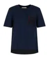 Marni Asymmetric Crewneck T-shirt In Black