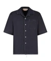 Marni Short-sleeved Denim Shirt In Deep Blue
