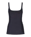 Marni Denim Shaped Top In Blue Black