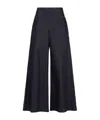 Marni Wide Leg Cotton Jeans With Raw Finish In Blue Black