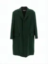 Marni Deep Green Tailored Coat With Classic Lapel And Flap Pockets In Green