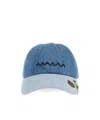 Marni Embroidered Denim Cap In Black
