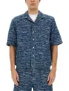Marni Logo Western Denim Shirt In Denim