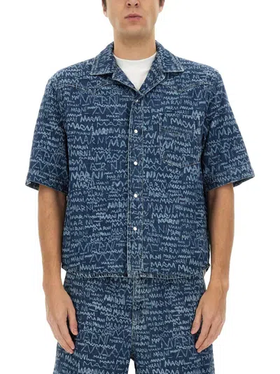 MARNI MARNI DENIM BOWLING SHIRT